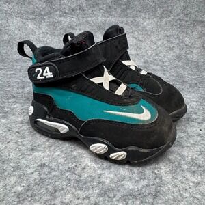 Nike 24 TD Air Griffey Max Black Freshwater Shoes Toddler 7C DO1387-001 Sneakers